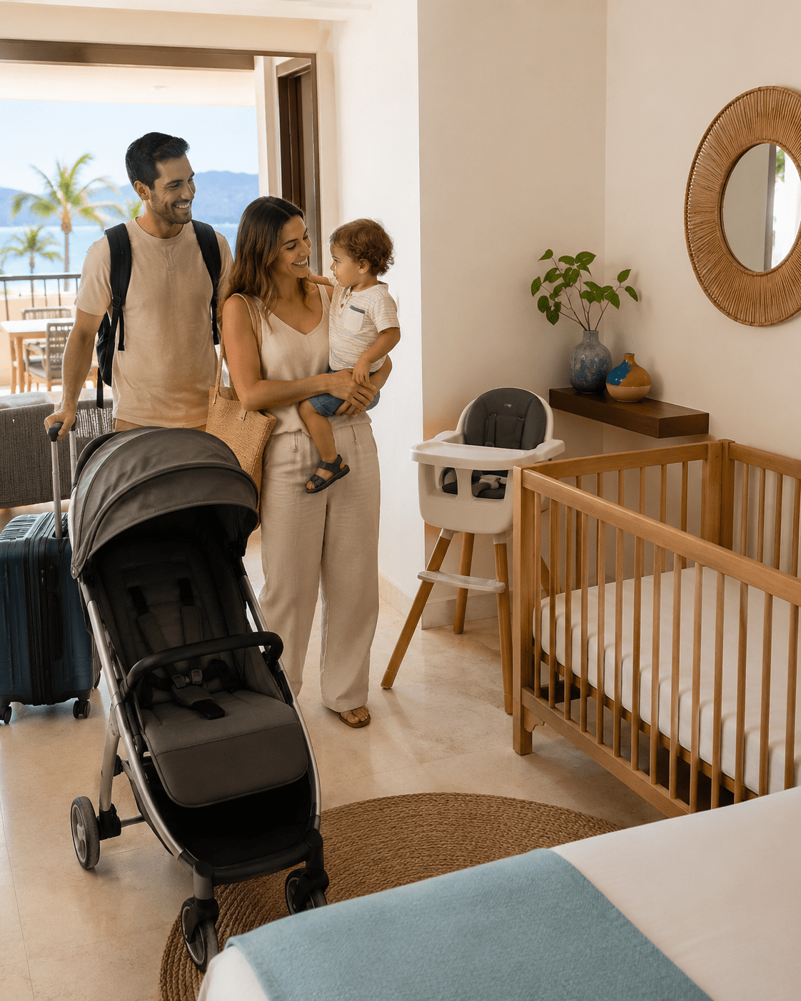 Baby gear rental delivered to a vacation rental in Puerto Vallarta